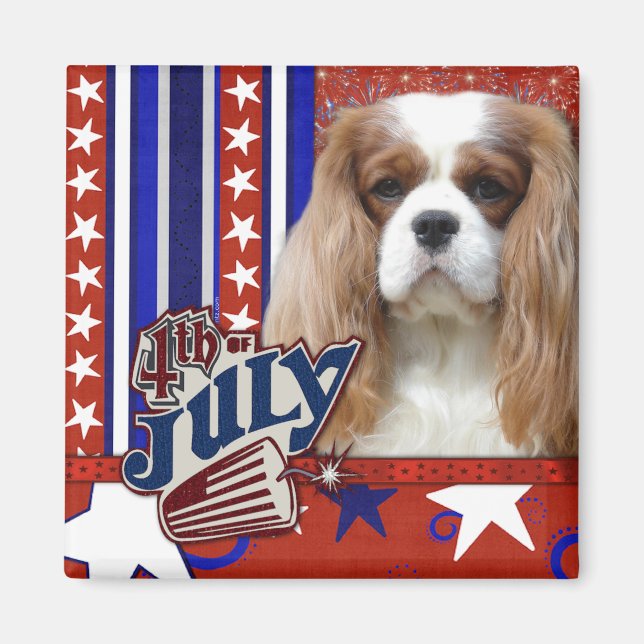Íman Firecracker de 4 de julho - Cavalier - Blenheim (Frente)
