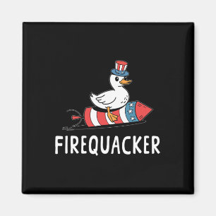 Íman Firequacker Funny 4 de julho Bobo Patriótico Goos