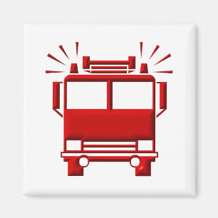Íman Firetruck vermelho
