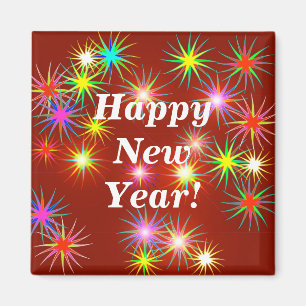 Íman Fireworks Flash de ano novo em vermelho