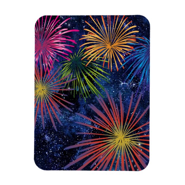 Íman Fireworks Ilustrado Magnet Dark Sky (Vertical)