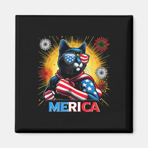 Íman Fireworks Nos Flag Patriótico Black Cat