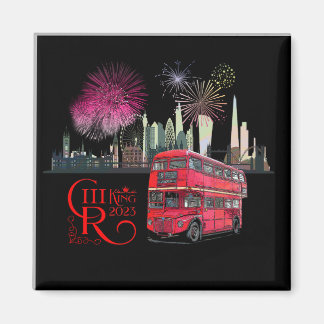 Íman Fireworks Red Bus Coronation 2023 de Londres