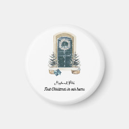 Íman First Christmas In Our Home Watercolor Sage Green