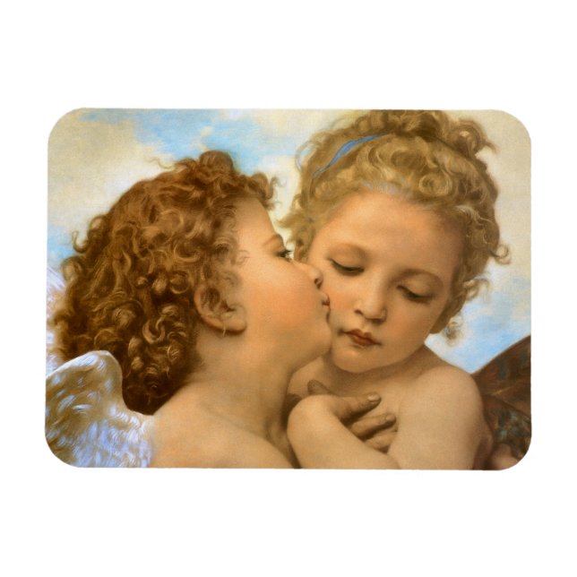 Íman First Kiss (detalhe de anjo), de Bouguereau (Horizontal)