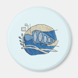 Íman Fisch im Stickdesign