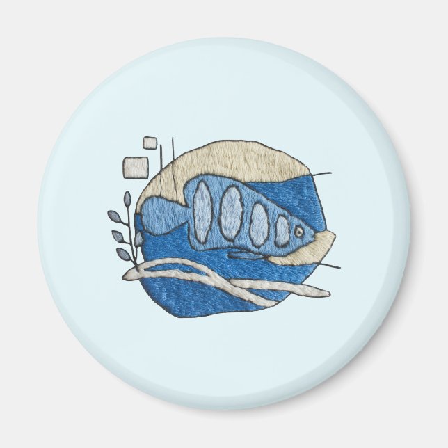 Íman Fisch im Stickdesign (Frente)