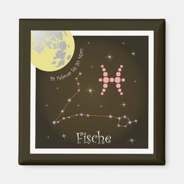 Íman Fische 19. fevereiro bis 20. März Magnet (Frente)