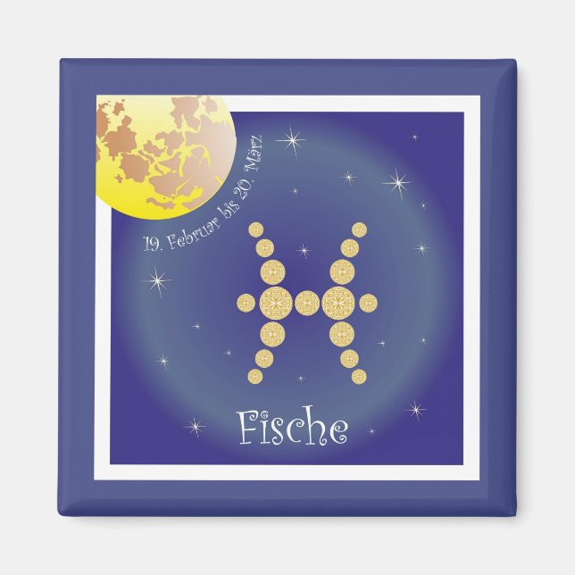 Íman Fische 19. fevereiro bis 20. März Magnet (Frente)