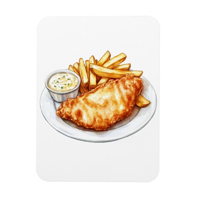 Íman Fish and Chips (Vertical)