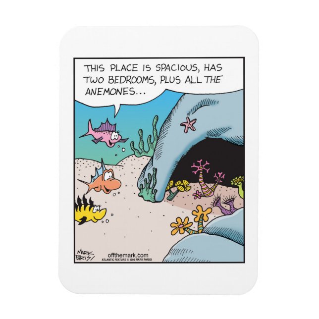 Íman Fish house hunting with all the anemones Magnet  (Vertical)