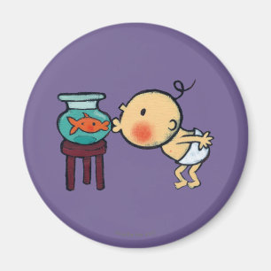 Íman Fishbowl beija o peixe dourado alaranjado