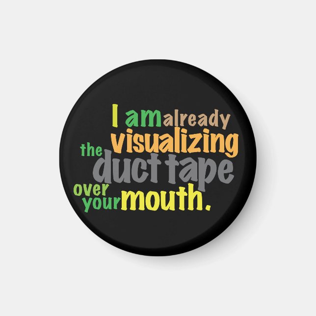 Íman fita adesiva sobre a boca (Frente)