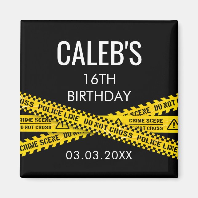 Íman Fita Amarela Polícia Jantar Morte Misteriosa (Frente)