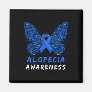Íman Fita Azul do Mês de Conscientização da Alopecia Ar