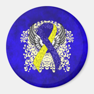 Íman Fita azul e amarela com asas