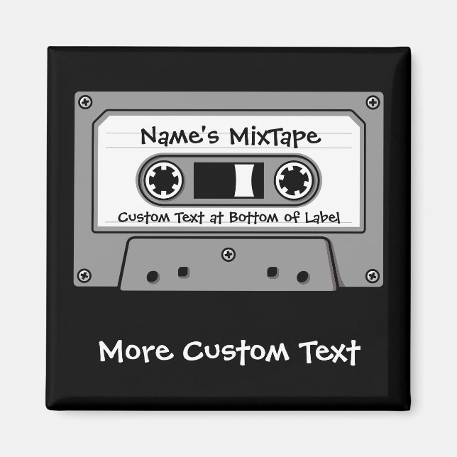 Íman Fita Cassete de Áudio da cinza (Frente)