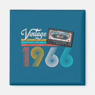 Íman Fita cassete Vintage 1966 60º aniversário 60 anos