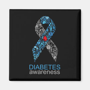 Íman Fita de Conscientização do Dia Mundial do Diabetes