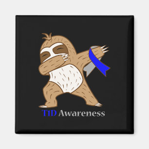 Íman Fita de conscientização sobre diabetes T1d Sloth D