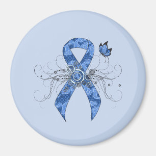 Íman Fita de Paisley Azul com Borboleta