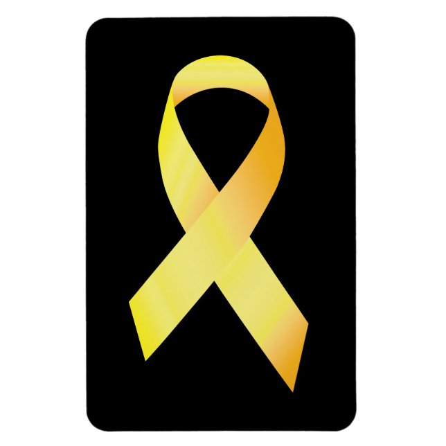 Íman Fita de Prevenção de Suicídio Amarela (Vertical)