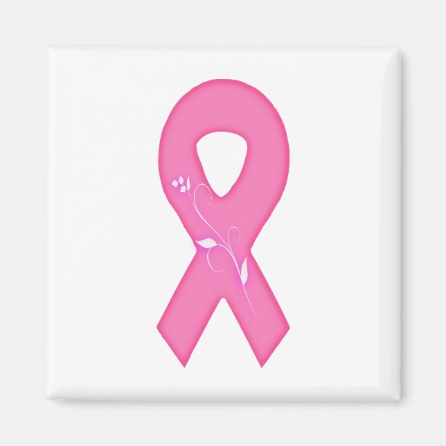 Íman Fita De Sensibilização Do Cancer Com Flor (Frente)