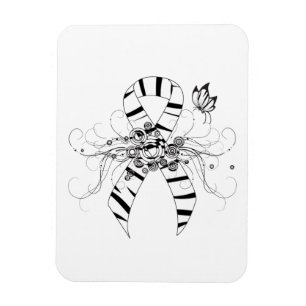 Íman Fita do impressão da zebra com borboleta