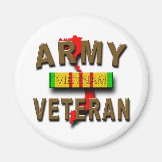 Íman Fita do Serviço Veterano da Guerra do Vietnã, ARMY (Frente)
