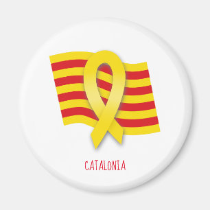 Íman fita e bandeira catalãs