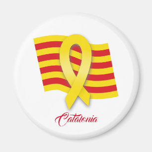 Íman fita e bandeira catalãs