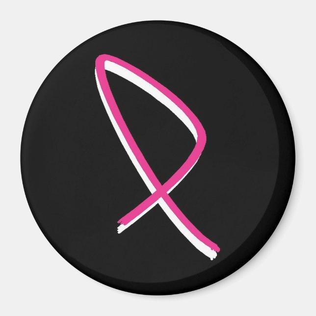 Íman Fita Rosa de Consciência do Cancer da Mama II (Frente)