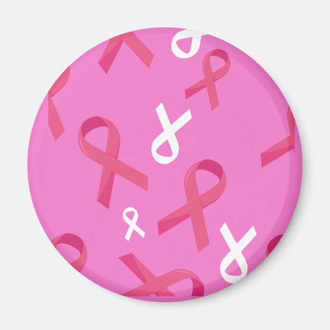 Íman Fita Rosa de Sobrevivente de Conscientização do Câ (Frente)