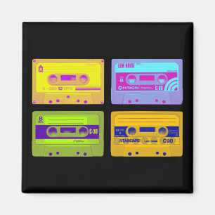 Íman Fitas Cassete Retro Pop Art dos Anos 80