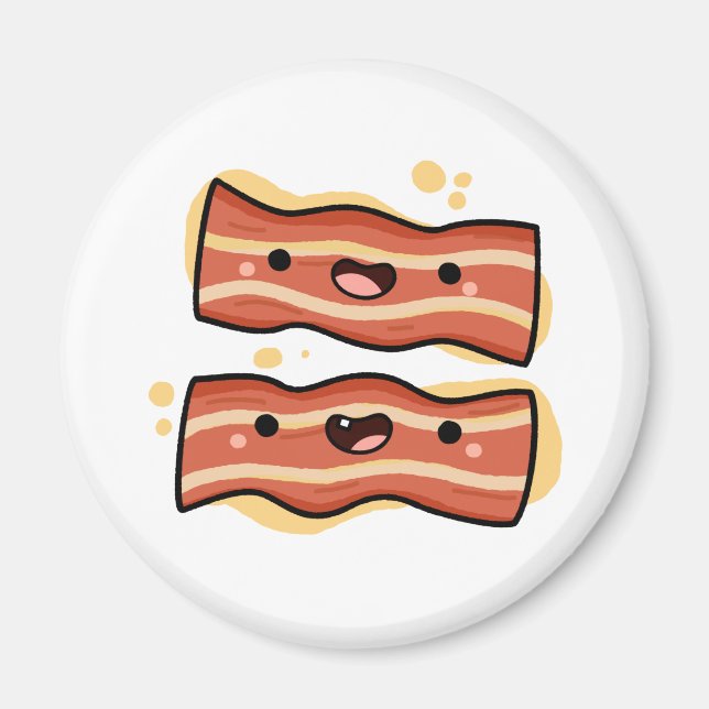 Íman Fitas de Bacon em Kawaii (Frente)