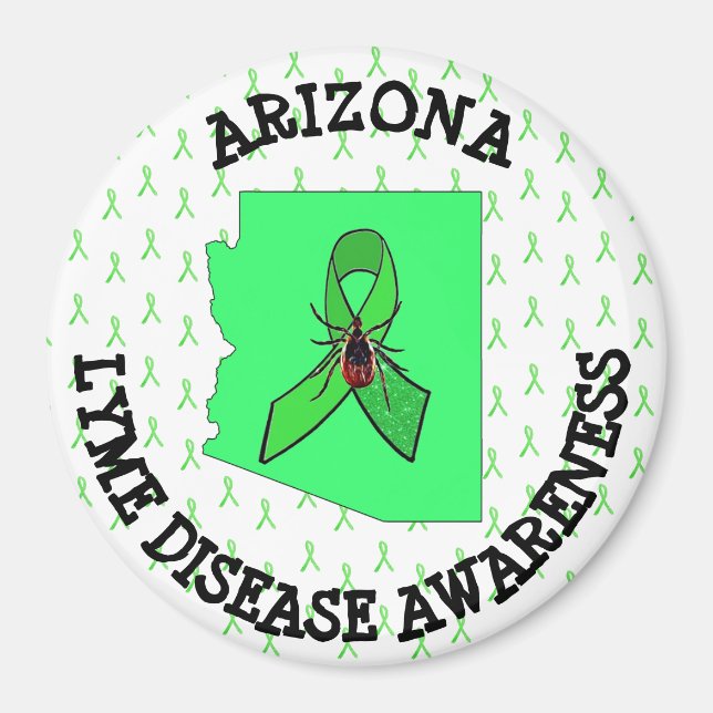 Íman Fitas de Conscientização da Doença de Lyme do Ariz (Frente)