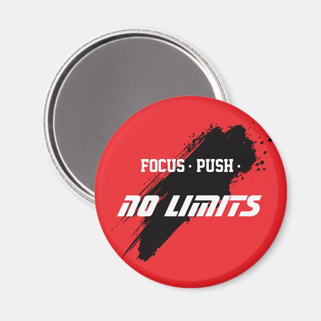 Íman Fitness Motivacional Vermelho (Front/Back)