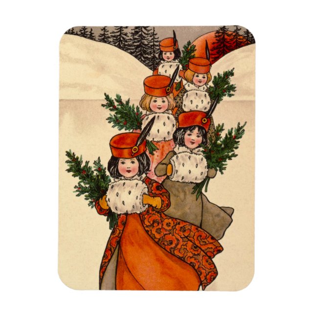 Íman Five Girls With Furry Muffs - Florence Hardy (Vertical)