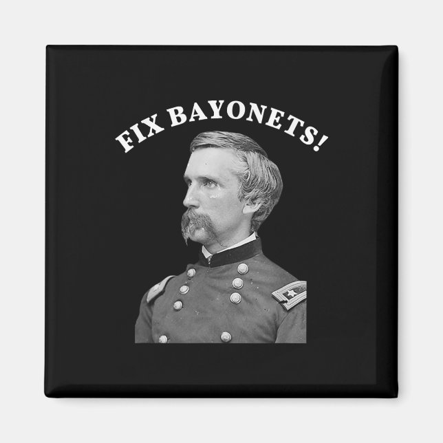 Íman Fix Bayonets Citação da Guerra Civil Joshua Chambe (Frente)