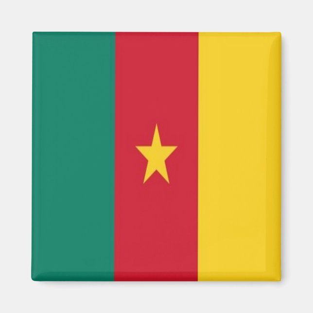 Íman FLAG DE CAMARÕES zCM001, África, geladeira (Frente)