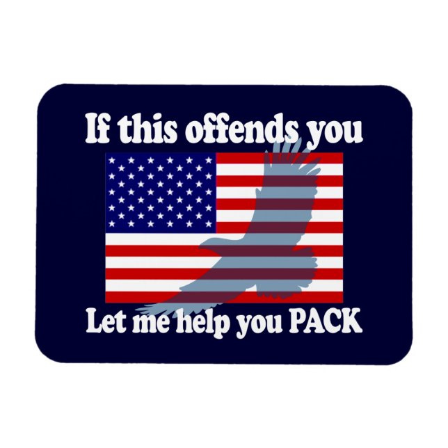 Íman Flag & Eagle Patriot - EUA Flag (Horizontal)