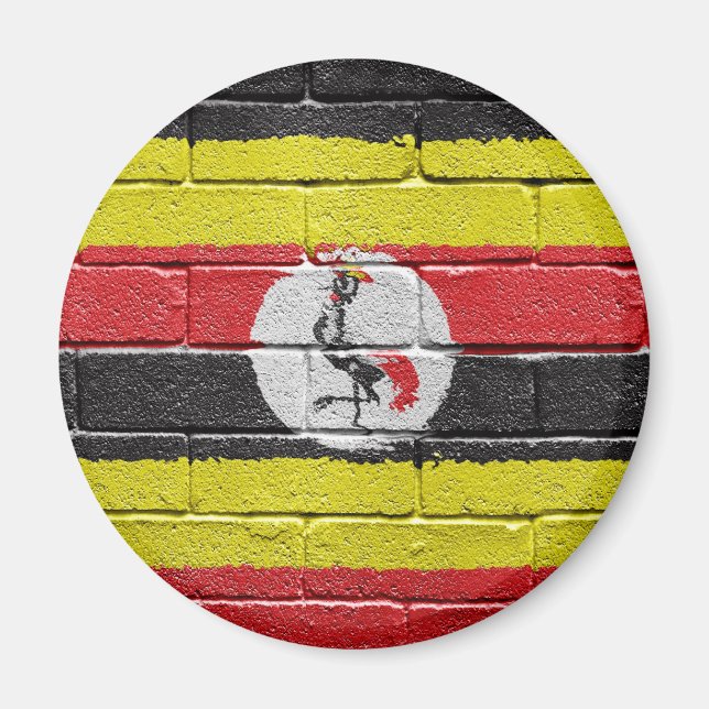Íman flag_grunge_wall_Uganda (Frente)