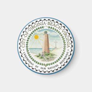 Íman Flag of Virginia Beach, Virginia