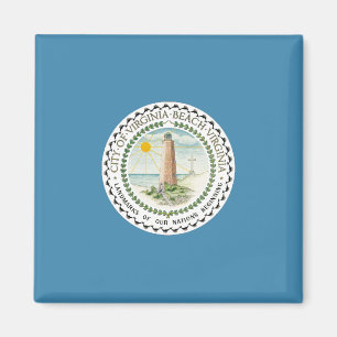 Íman Flag of Virginia Beach (Virginia, EUA)