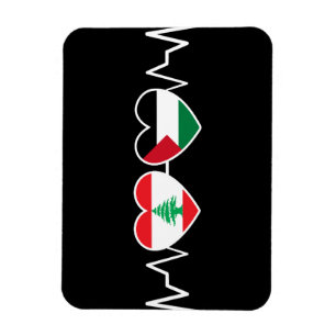 Íman Flags de Unidade Palestina Libanesa Batida.