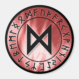 Íman Flame Runes, Vermelho [24. Dagaz] Magnet