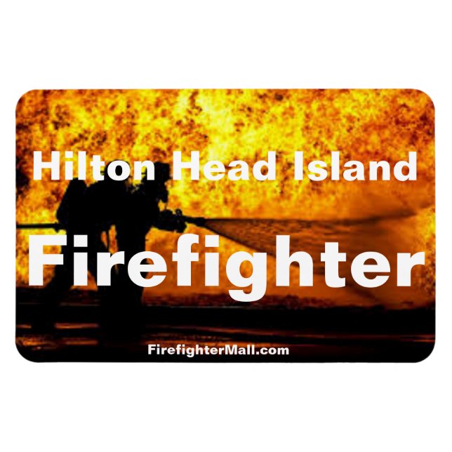 Íman Flames Flexíveis do Bombeiro da Ilha Hilton Head (Horizontal)