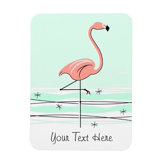 Íman Flamingo Aqua Texto Magnético flexível (Vertical)