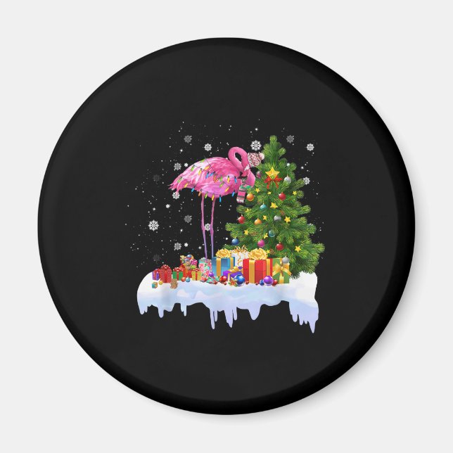 Íman Flamingo Christmas Tree Lights (Frente)
