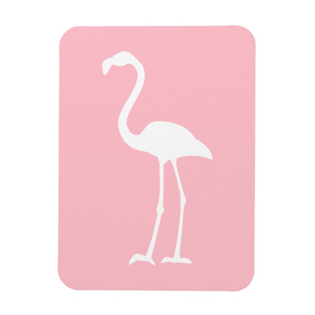 Íman Flamingo Cor-de-rosa e branco (Vertical)